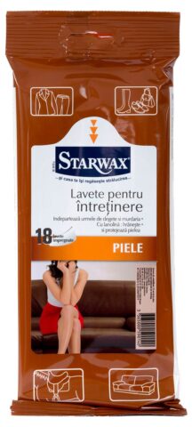 Lavete CURATARE si INGRIJIRE suprafete din PIELE, Starwax - 18 buc