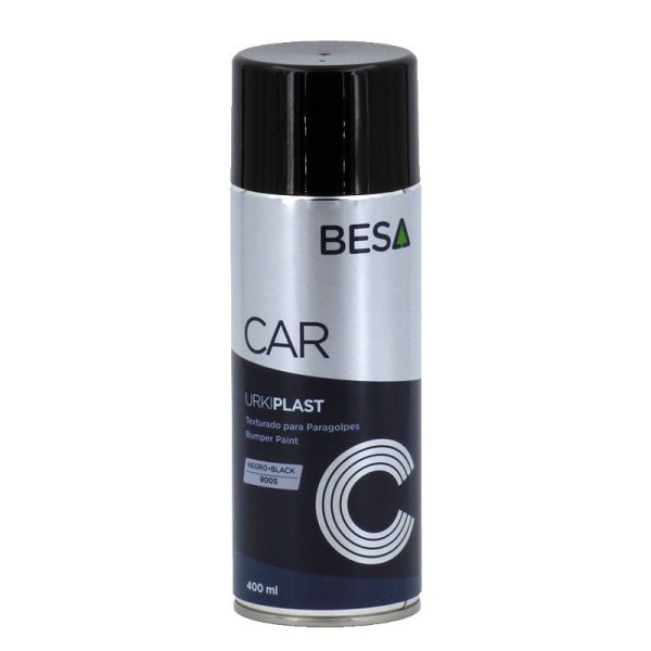 Spray vopsea auto plastic (fond bare) NEGRU 9005 - BESA, 400ml