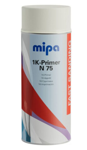 Spray Primer (grund) auto Mipa N75, Alb, slefuire rapida – 400ml