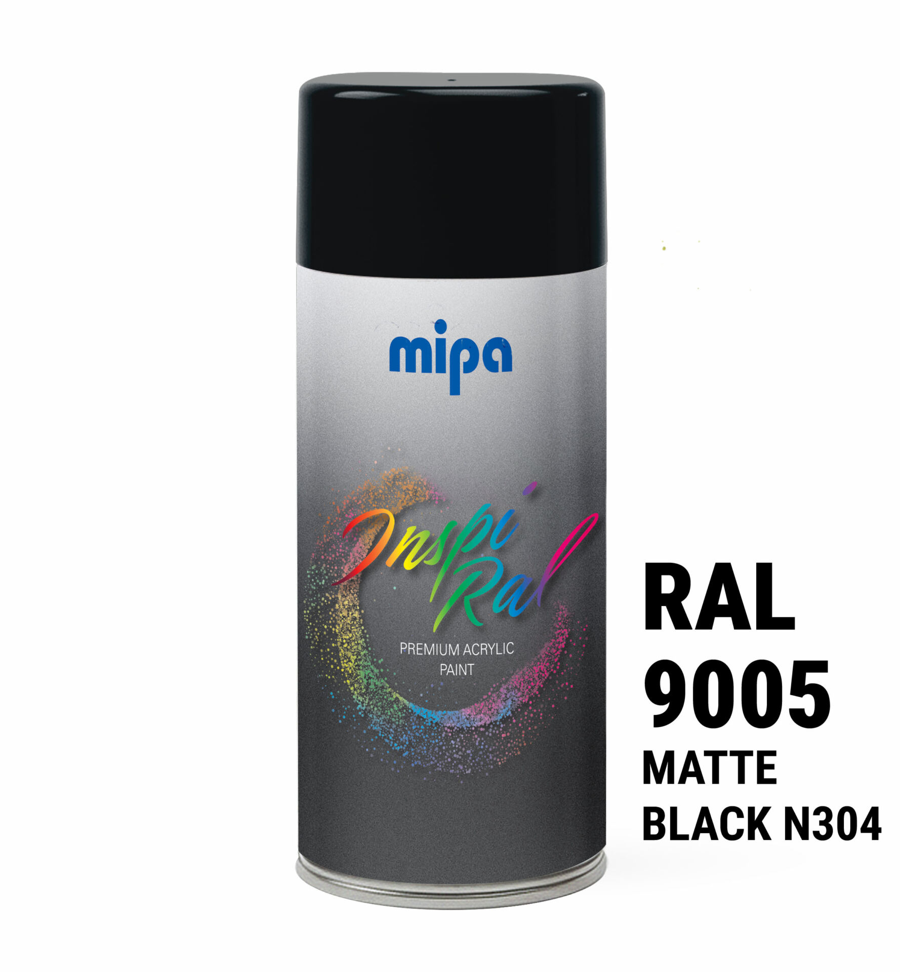 Spray vopsea premium Negru Mat, RAL 9005 - Mipa Inspiral, 400ml - imagine 3