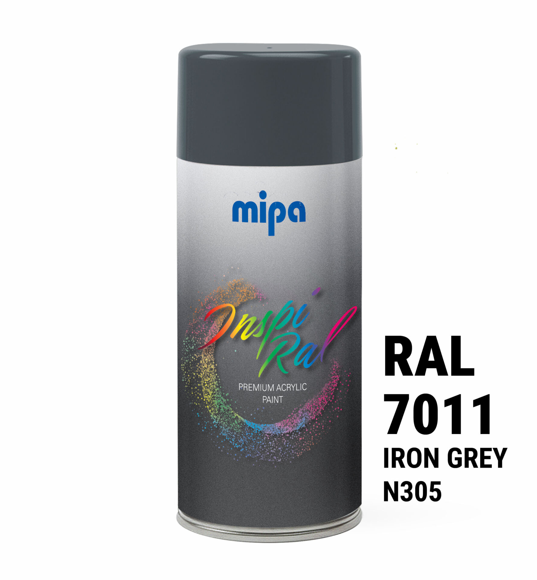 Spray vopsea premium Gri metal, RAL 7011 - Mipa Inspiral, 400ml - imagine 3