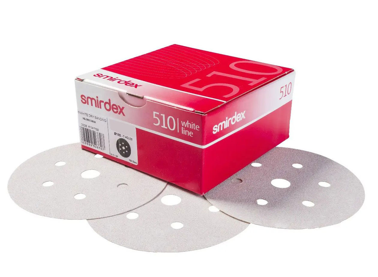 Discuri abrazive velcro Granulatie P320, Ø150mm, 100buc - Smirdex Velcro Standard 510