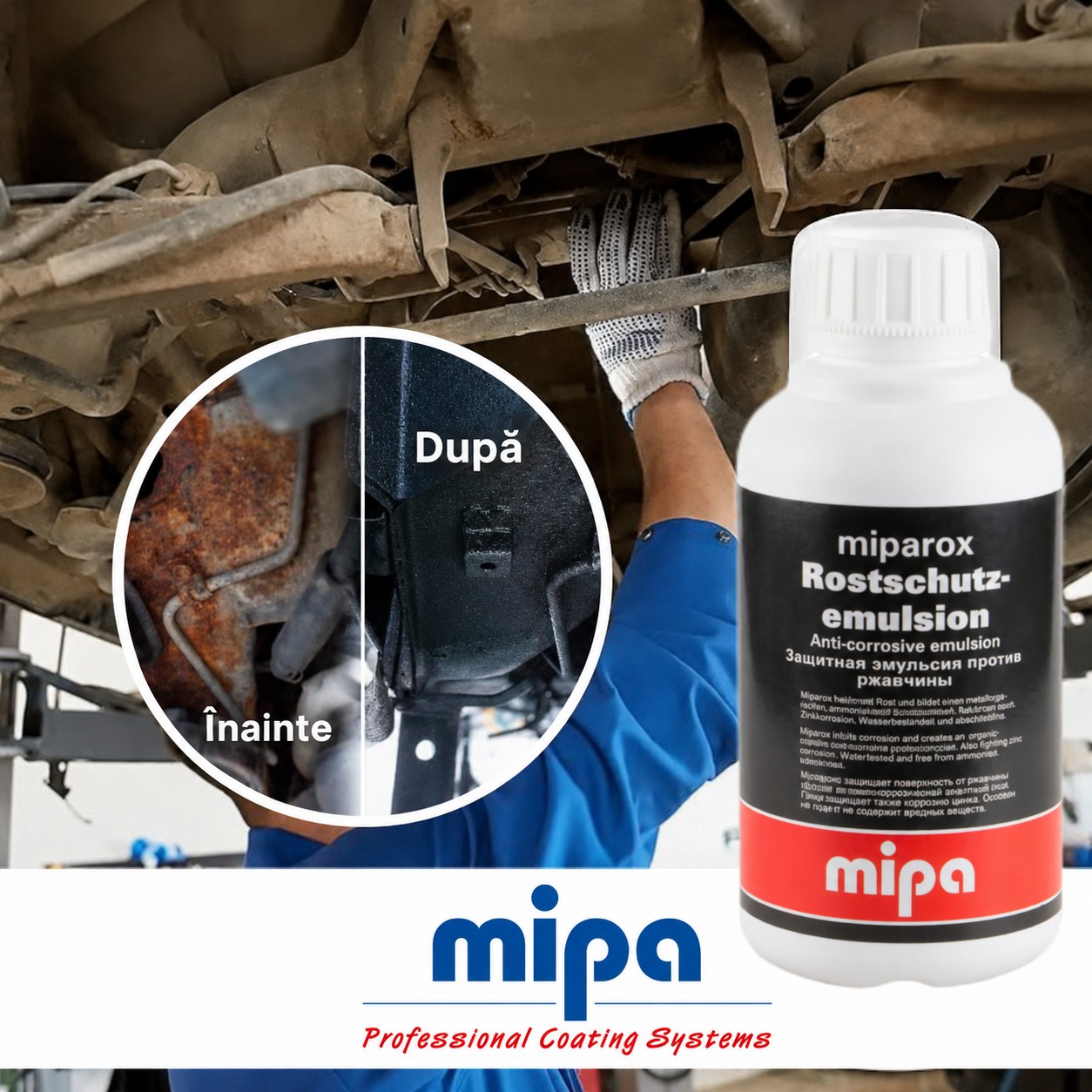 Emulsie convertor de rugina Miparox - Mipa, 1L - imagine 2