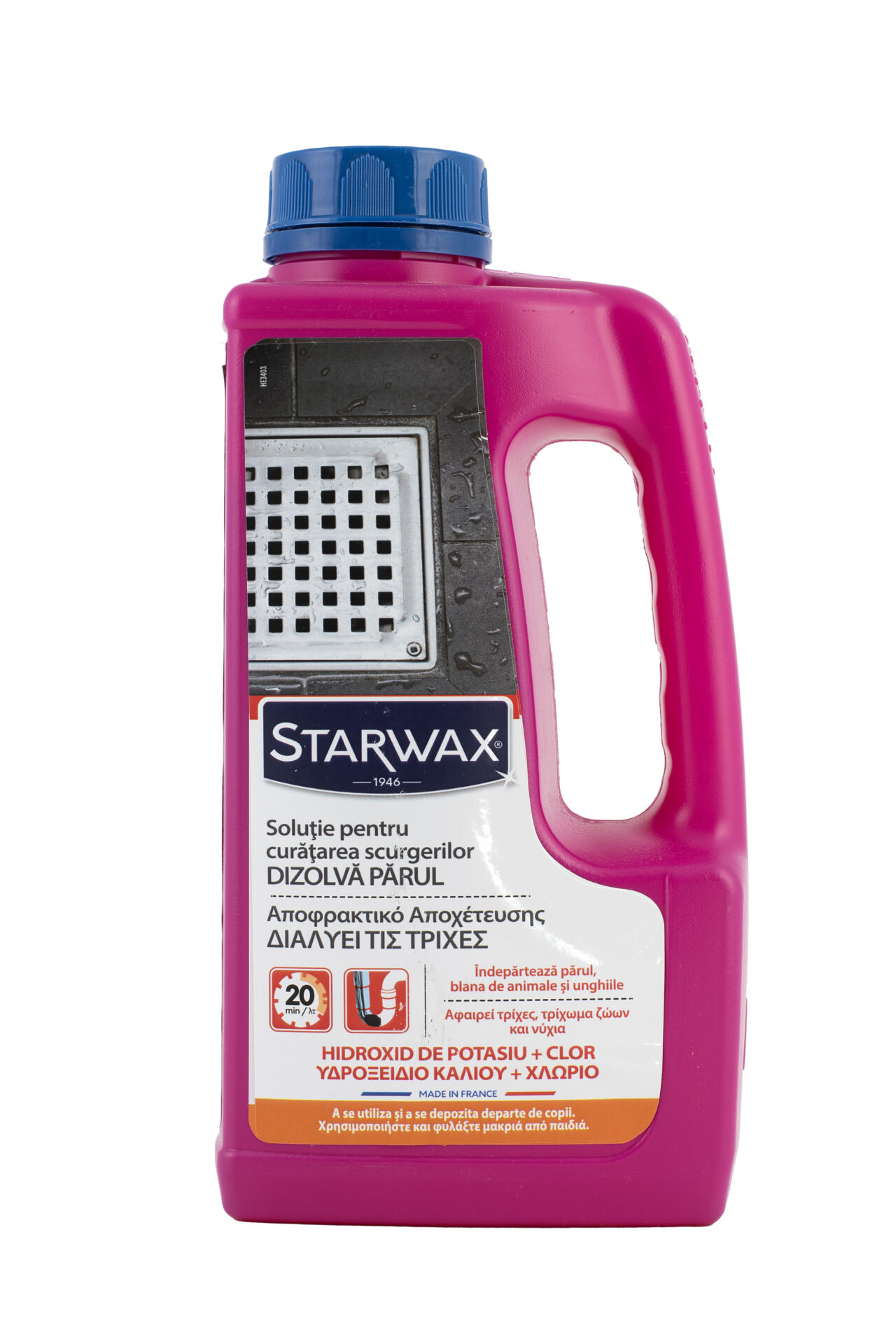 Solutie desfundare canalizare, special pentru dopurile din par - Starwax, 900 ml