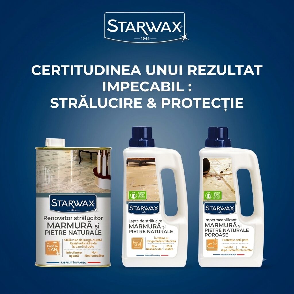 Balsam de stralucire marmura si piatra naturala - Starwax, 1L - imagine 6