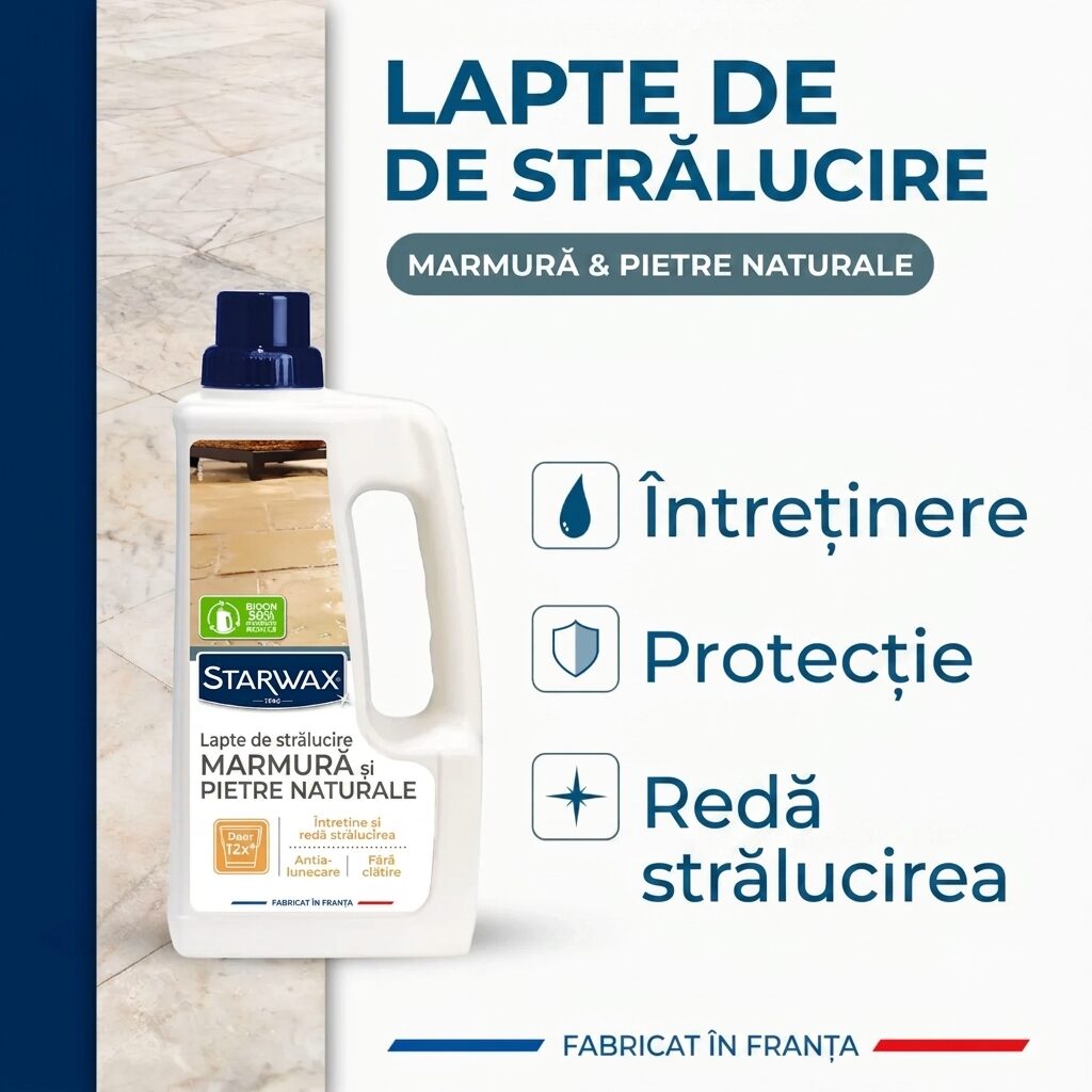 Balsam de stralucire marmura si piatra naturala - Starwax, 1L - imagine 7