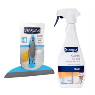 Pachet: Solutie Curatare Cabina de Dus + Racleta – Starwax